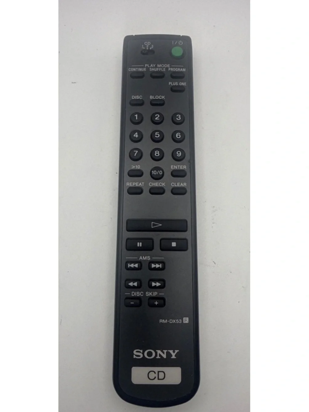 Sony RM-DX53 CD Remote Control - no battery cover